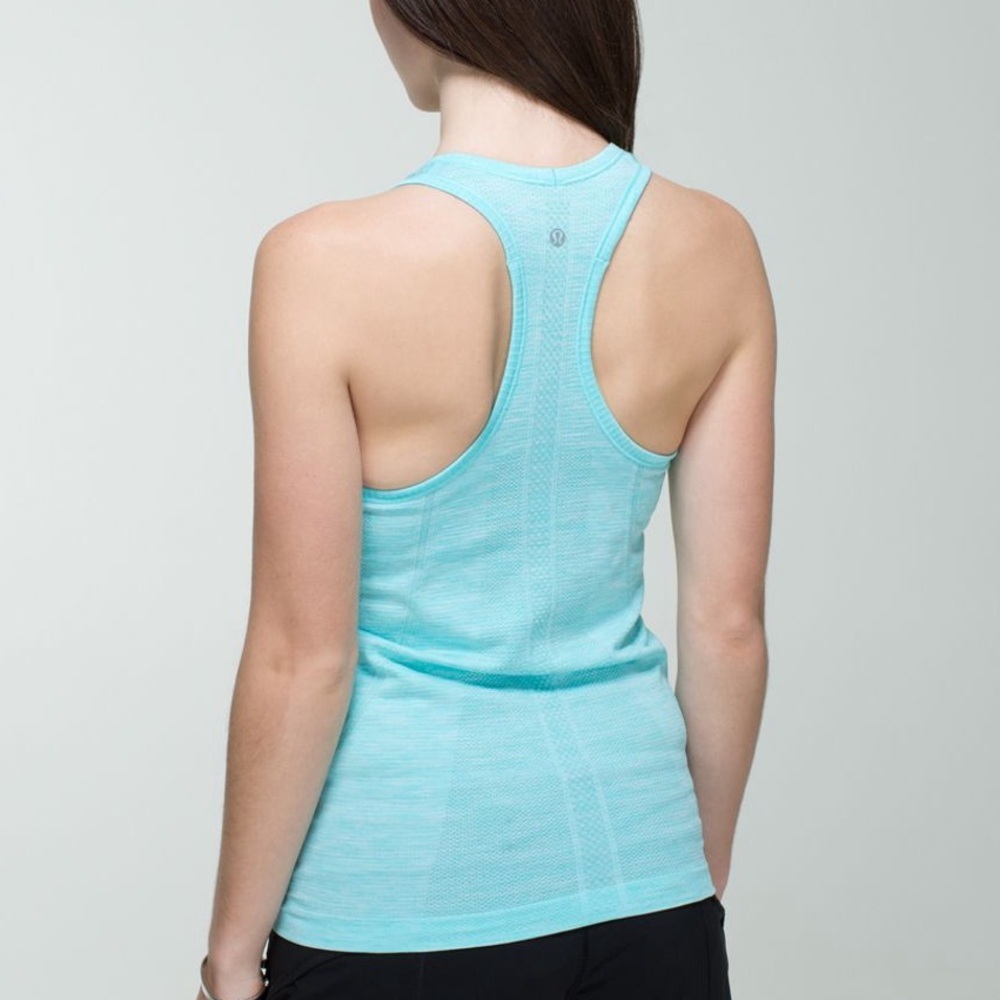 Lululemon Run: Swiftly Tech Racerback Tank Top Aqua Heathered Angel Blue - Picture 12 of 12